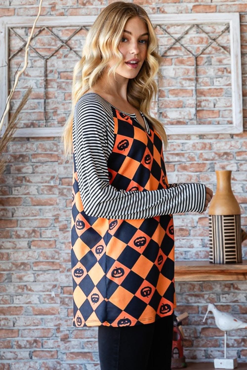 Heimish checkered striped tee - Love Salve